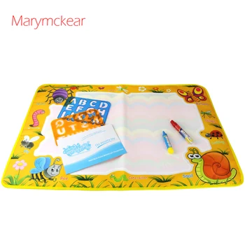 

74x49cm Cute Magic Water Drawing Mat with 2 Doodle Pens and Stamp Coloring Painting Board Reusable Doodling Educational Kid Toys
