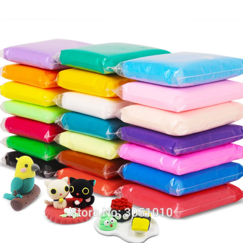 

New 1 Pcs Modeling Clay 24 Colors 100G/Bag Soft Polymere Clay DIY Educational Toys For Children Fluffy Slime Oyuncak Toy