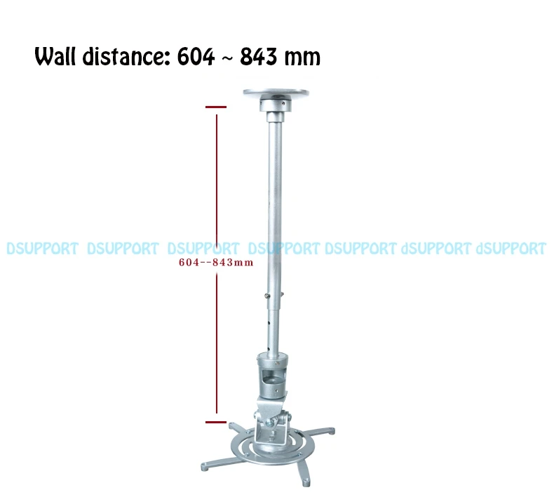 PR01L Максимальная загрузка 10 кг алюминиевый сплав 360 градусов Универсальный кронштейн для крепления проектора потолочная настенная вешалка