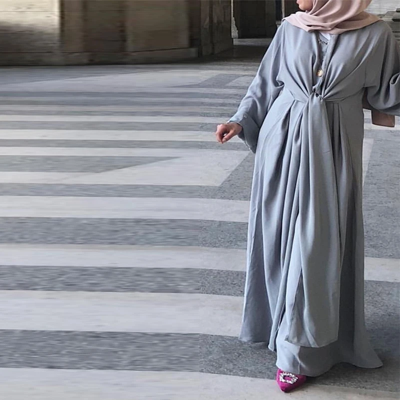 Бандажное платье Абая, для мусульман платье халат Дубай, Турция хиджаб/кафтан Абаи s Для женщин джилбаба Восточный халат из марокена
