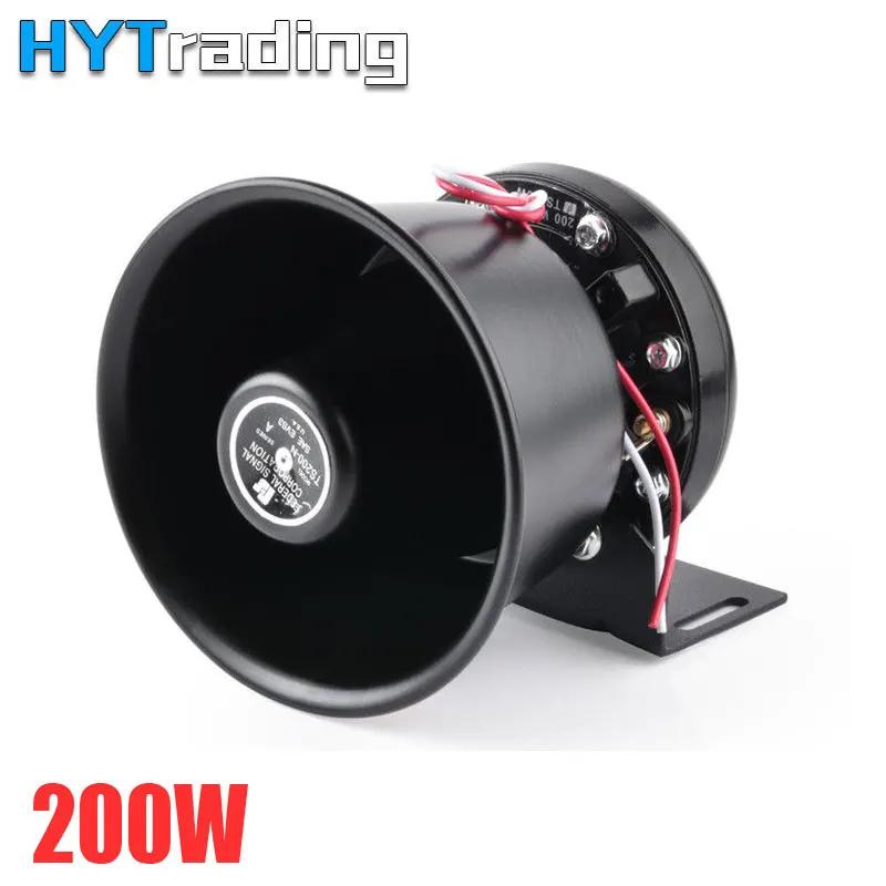 

Hanturen Car Electronic Horns,200W Loud 8 Sound PA Horn Car Truck Speaker Siren System Kit Warning For Police Firetruck