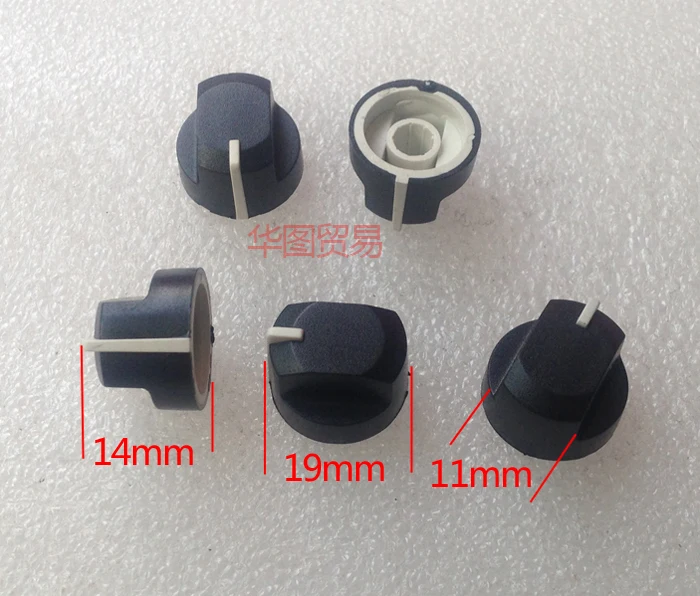 Blue Black Control Knob 6mm Shaft Rotary Potentiometer Audio