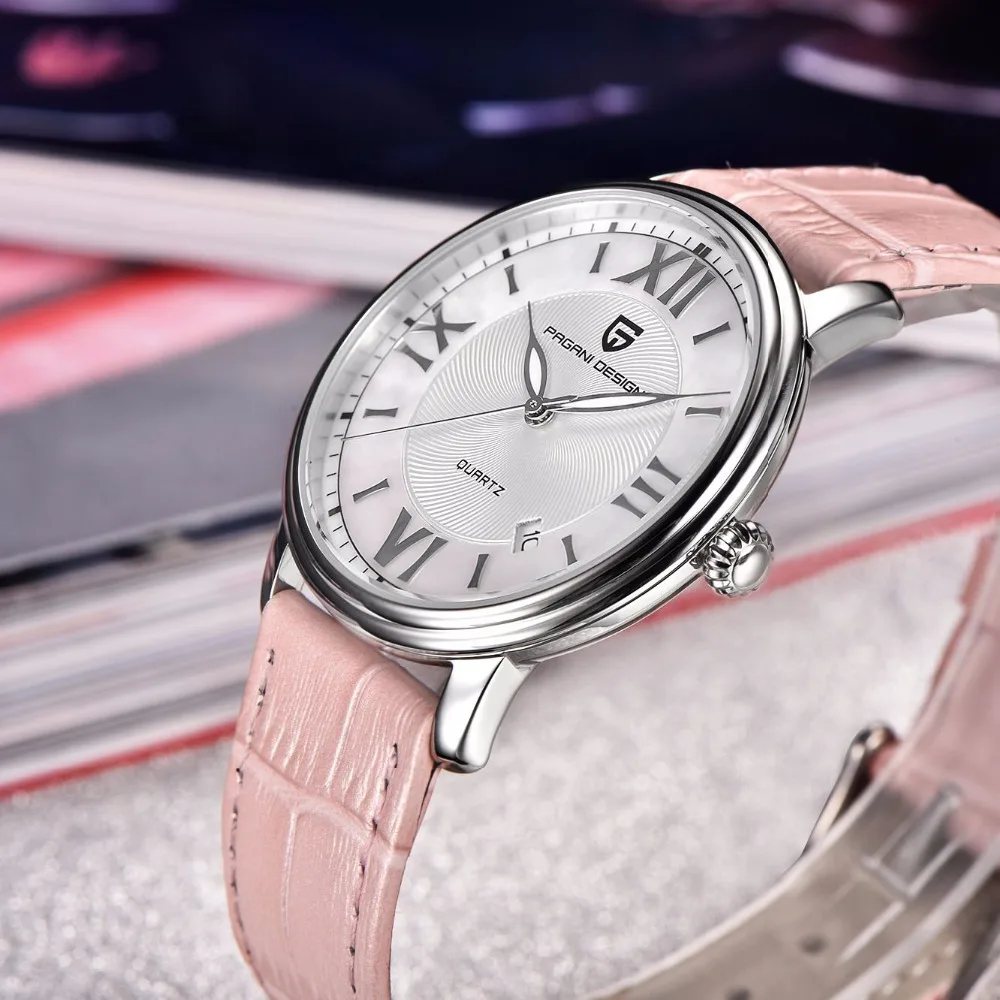 Женские кварцевые часы Pagani дизайнерские с кожаным ремешком на лето|montre brand|montre