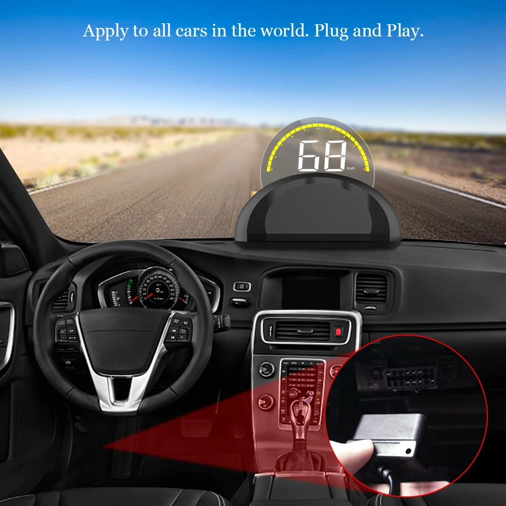 C700S автомобильный Hud Дисплей obdii+ Gps Предупреждение предупреждение о превышении скорости автомобиля дисплей с зеркальной цифровой проекцией
