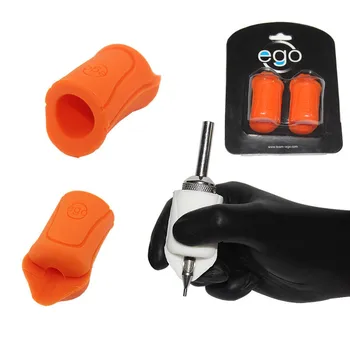 

2PCS EGO Silicone Gel Tattoo Grip Cover Orange Non-Slip Import Grip Cover For 18mm-22mm Tattoo Grip Free Shipping