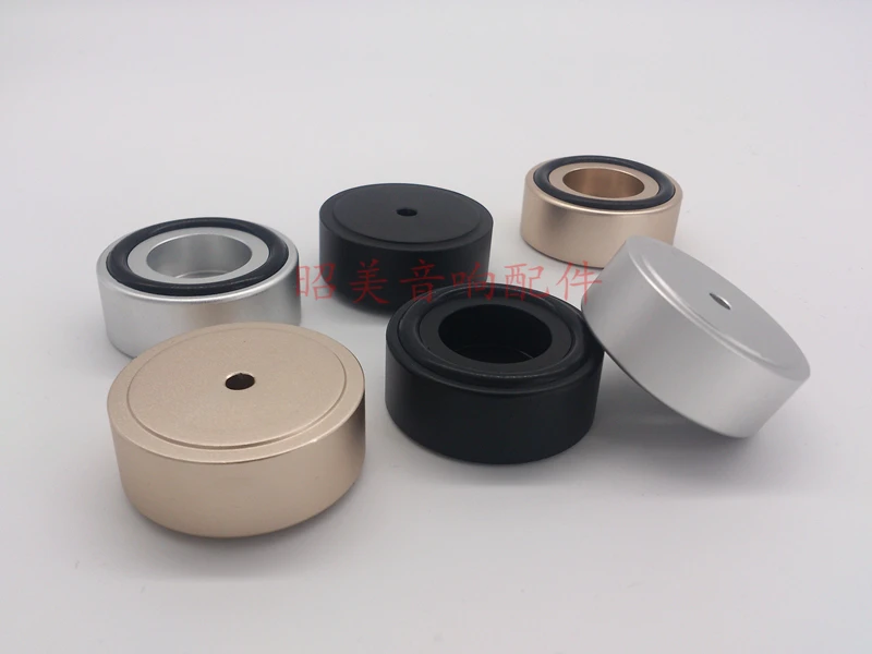 

4 pcs Aluminum feet pad for amplifier speaker computer D30mm*H16mm sent screws silver black golden color for choose