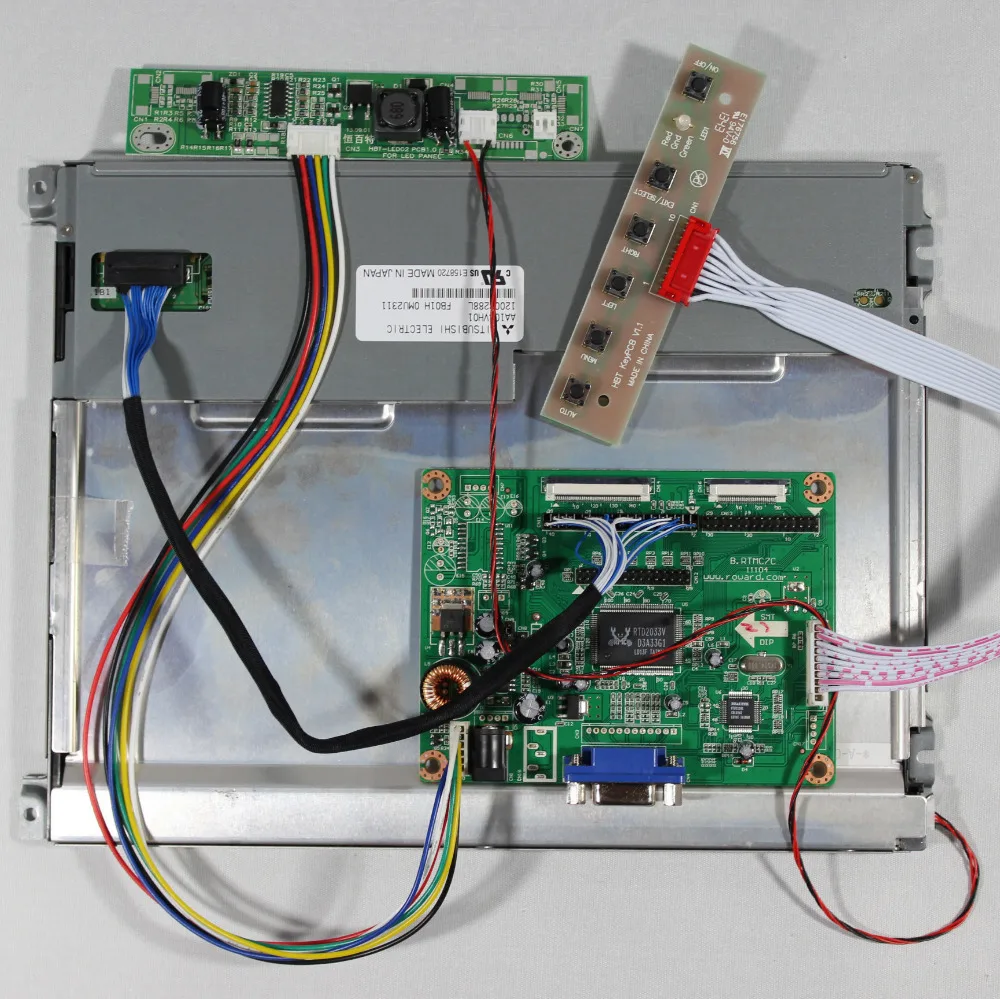 VGA signal input lcd controller board B.RTMC7CA 10.4inch AA104VH01 640x480 LED backlight Lcd Panel