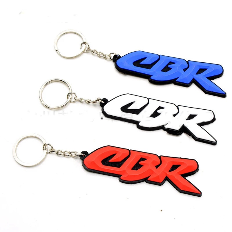 

Motorcycle SOFT RUBBER Keychain KeyRing Key Ring/Chain logo For HONDA CBR CBR600RR CBR1000RR CBR250 CBR500R 900 929 954