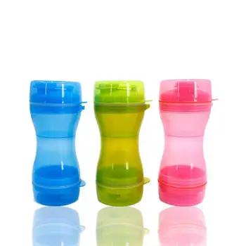 

Pet Dog Water Bottle 2 In 1 Portable Pets Drinking Cup Dispenser Food Container For Camping Travel Dog Water Bottle New Arrival