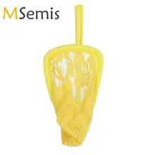 Мужское нижнее белье для геев, C-string, бикини, стринги, трусы для плавания, грузовик, цветочный рисунок, сумка для пениса, сексуальные трусы для геев, мужские стринги, купальники