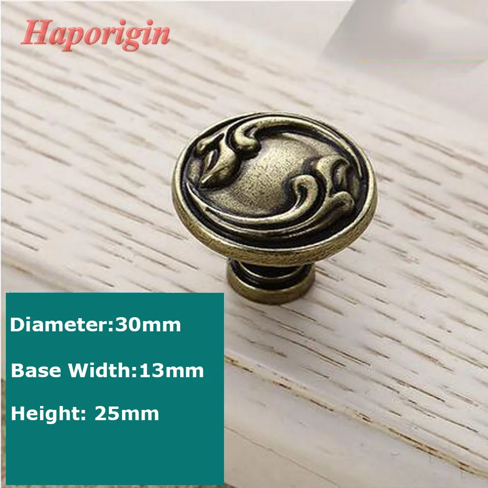 Bronze Cabinet Drawer Knobs Diameter 30mm 