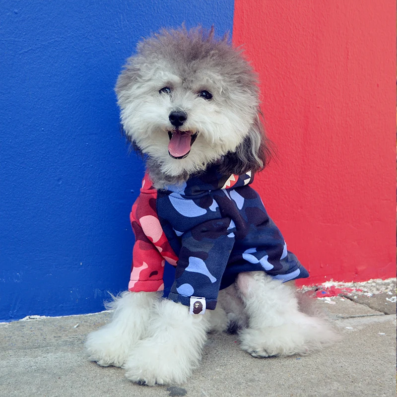 Pet Classic Bape Type Dog Gangsta Apparel Shark Head Color Mixture