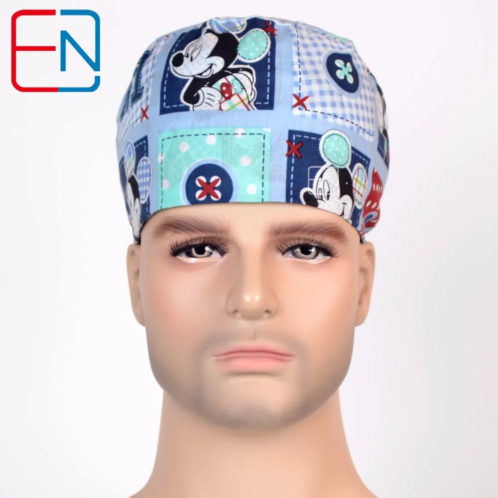 Hennar men surgical caps in 100 cotton medical scrub capsin