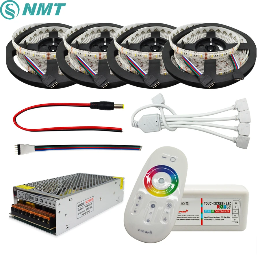 Review Top  5-20m RGBW RGBWW Led Strip Light 5050 DC 12V 4 in 1 Chip IP20/IP65 Waterproof + 2.4G RF Remote Cont