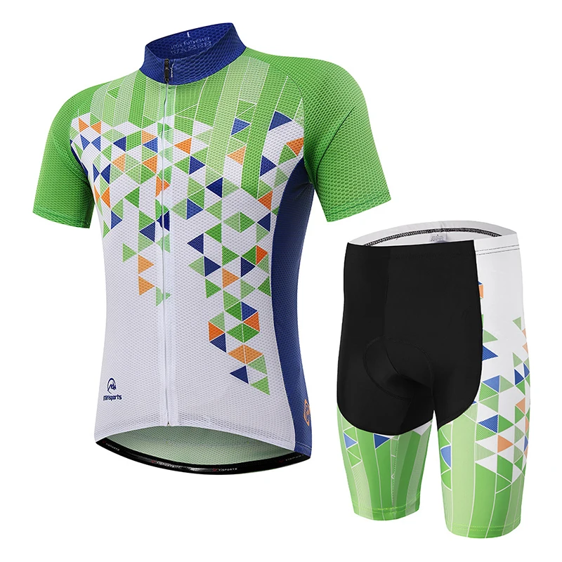 Green Environmental Theme Cycling Jersey Sets Summer Bicycle MTB