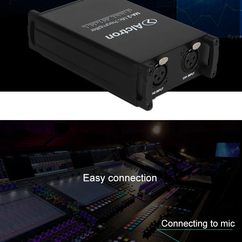 mics Alctron MA-2 Professional Mic Preamplifier Dual channel mic amp for ribbon and dynamic microphone condenser microphone