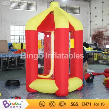 

red and yellow inflatable money booth money grabber catch running money game for promotion 2.5m hign BG-A0675-3 toy