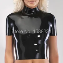 Латексная резина Gummi половина топ с короткими рукавами и грудные чашки 0,4 мм