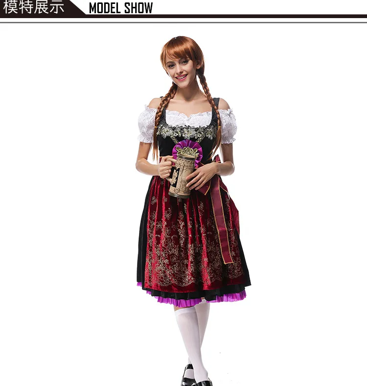 Октоберфест фестиваль пива Октябрь Dirndl Сексуальное белье горничной платье