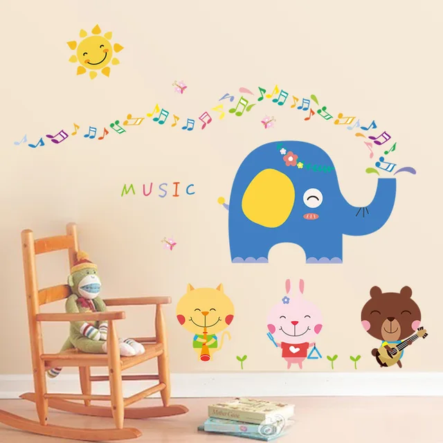 Adorable Cuteness Animals Kindergarten Nursery Day Care Center Baby Adorable Cuteness Animals Kindergarten Nursery Day Care Center Baby Bedroom Children Decorative Wall Films Decor