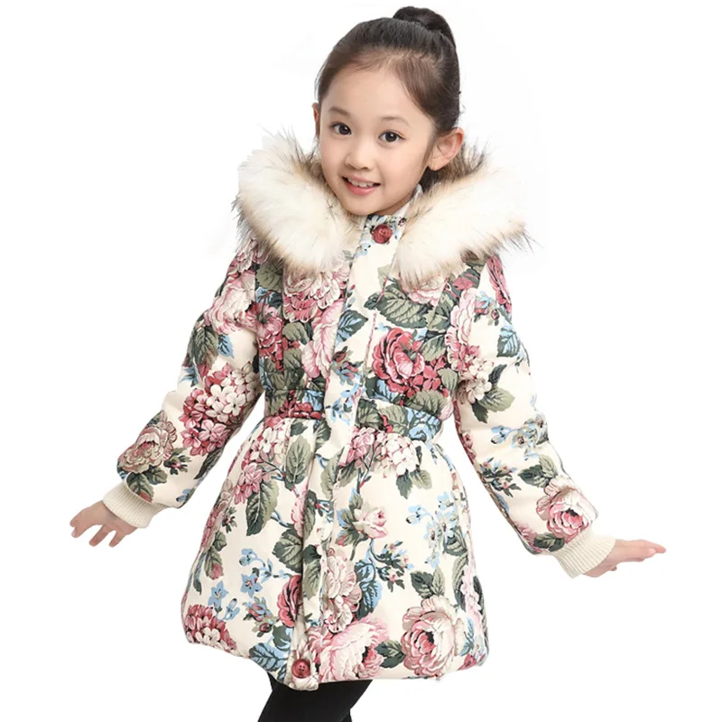 Зимняя одежда для маленьких девочек одежда на хлопчатобумажной подкладке с капюшоном утепленная верхняя одежда с хлопковой подкладкой для девочек-подростков, пальто для детей возрастом от 3 до 13 лет