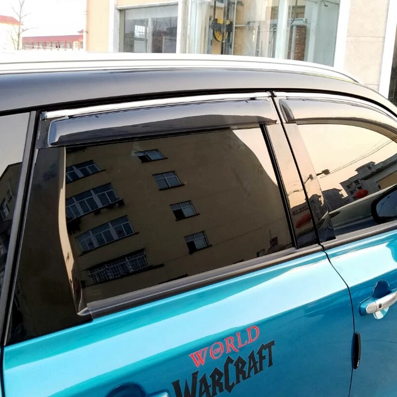 Для Suzuki Vitara 2016 2017 Пластиковый черный оконный козырек Vent Shades Защита от солнца и
