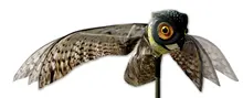 Bird control repeller Prowler Owl Decoy with Moving Wings Realistic Bird Scare-Scare Birds, Rodents, Pests, Scarecrow