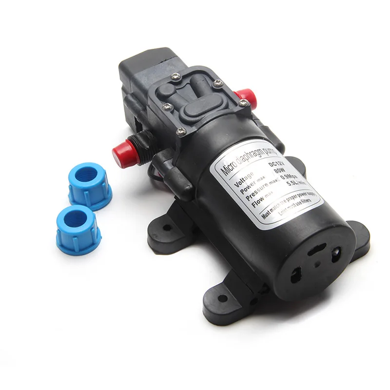 Electric Water Pump DC 12V 80W High Pressure Micro Diaphragm Water Pump Automatic Switch 5.5L/min