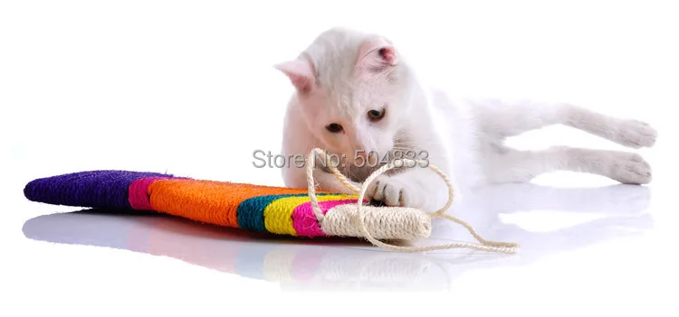 Забавные кошки палка котенок сизаль стратшер игрушечная Рыба Стиль большой размер