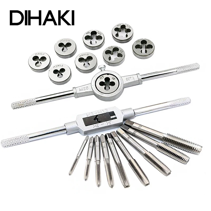 

20PCS/Set Tap Wrench Metric Manual Screw Tap Screwdriver Bit Set M3-M12 Screw-thread Spanner Tap And Die Set Tool