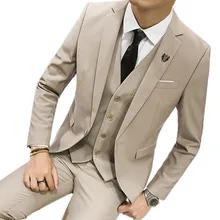 Пиджак, брюки, жилет для мужчин, 3 предмета, строгий костюм, костюм/мужской костюм, Свадебный костюм жениха, деловые блейзеры, брюки