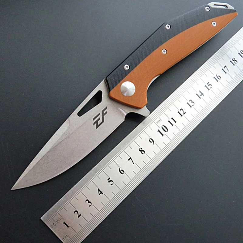 

Eafengrow EF42 tactical folding knife D2 blade G10 handle pocket camping hunting survival knives flipper portable gift EDC knife