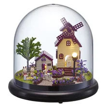 Симпатичный номер кукольный дом Миниатюрный DIY деревянный кукольный домик с мебелью игрушки ручной работы для детей подарок на день рождения B019# G