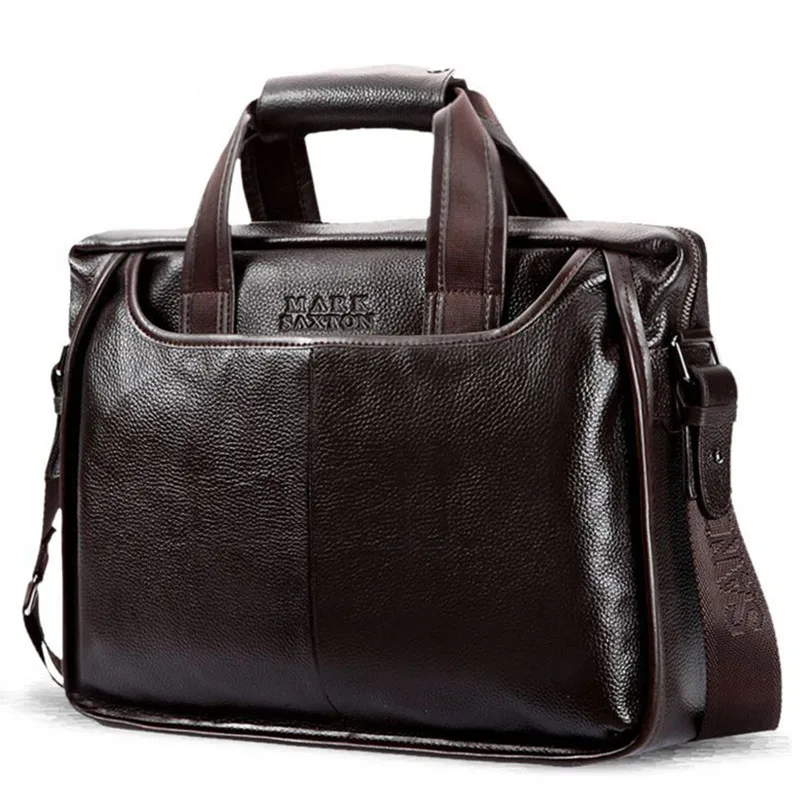 

New Fashion Cowhide Briefcase Business Laptop Men's handbag Brand Soft Genuine Leather Messenger bags Male Tote Shoulder bag