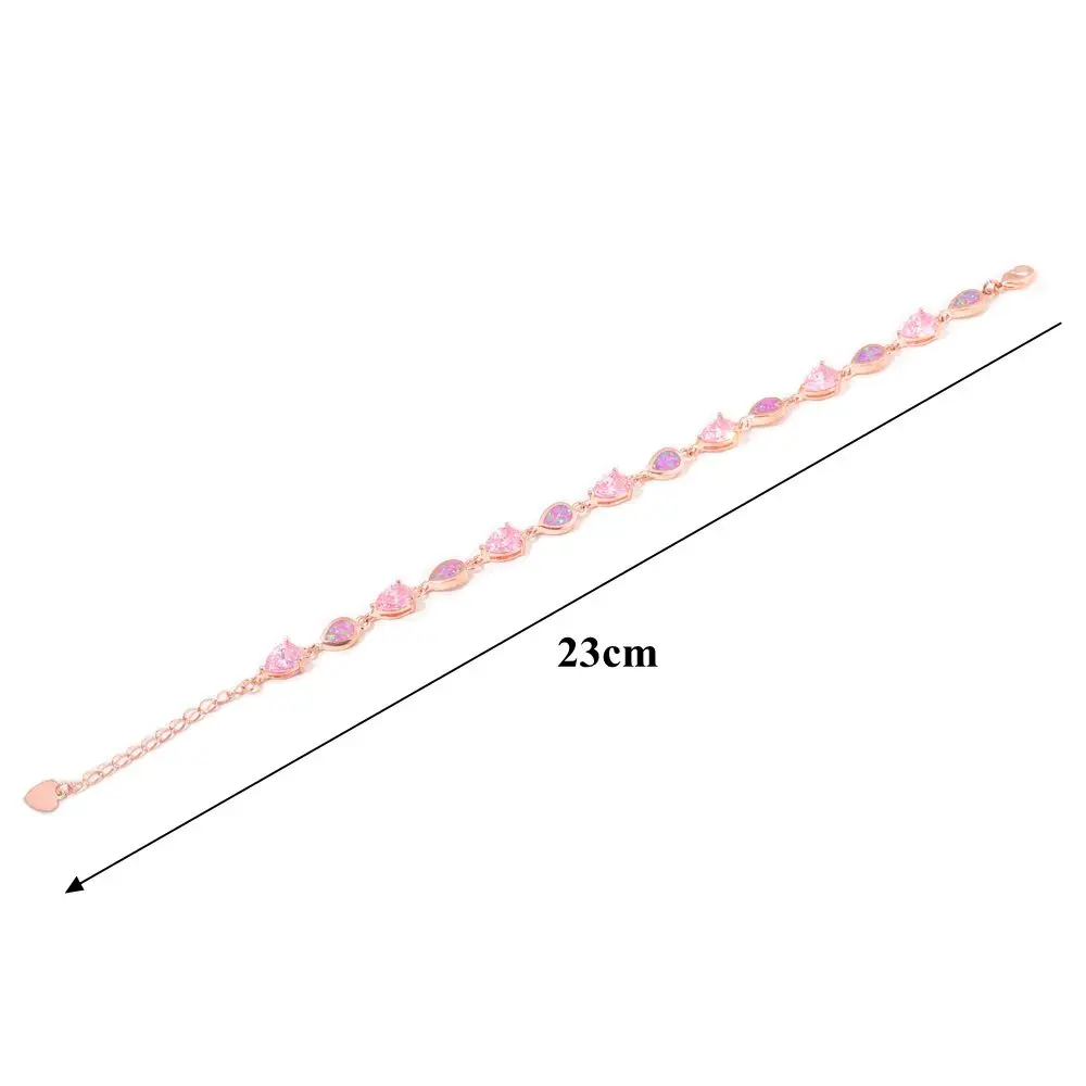 CiNily создан розовый белый огненный опал многоцветный камень посеребренный оптом женское Ювелирное кольцо обручальное в виде цепи браслет OS664-OS665