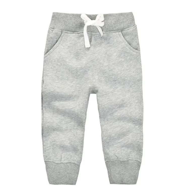 Осенне-зимние плотные штаны для новорожденных мальчиков и девочек шаровары полипропиленовое волокно длинные штаны леггинсы для малышей Детские штаны - Цвет: Grey