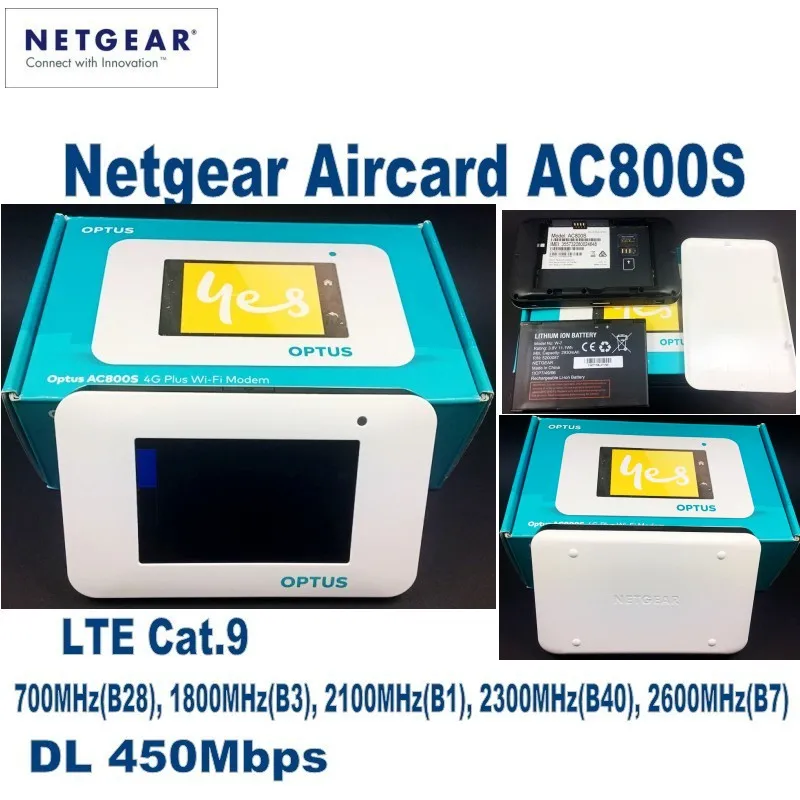 Разблокирована Netgear Aircard AC800S 4 г маршрутизатора плюс с 4 г внешнюю антенну