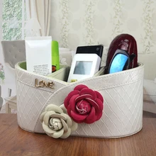 Качественный кожаный Настольный журнальный столик, ящик для хранения пультов дистанционного управления, комод для ухода за кожей, косметическая коробка