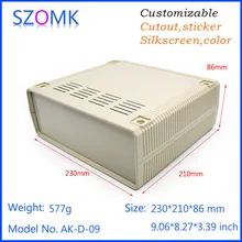 1 pcs 230 210 86mm szomk electronics plastic project case abs enclosure box plastic font