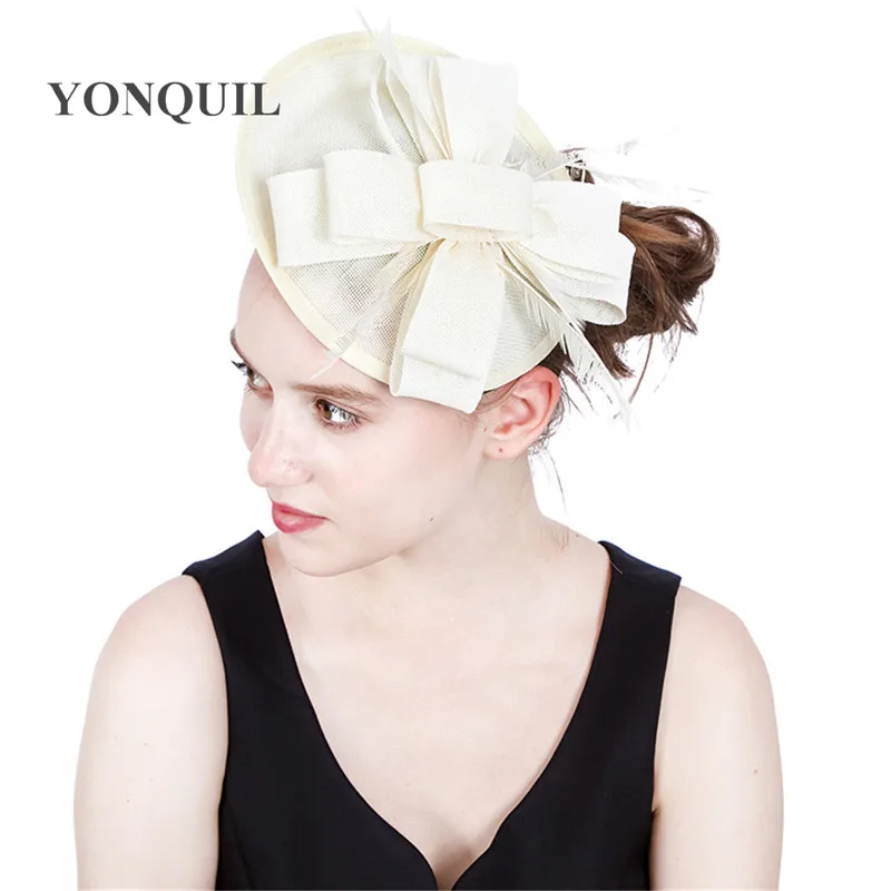 Buy 15 Colors hair bows on fascinator hats attractive