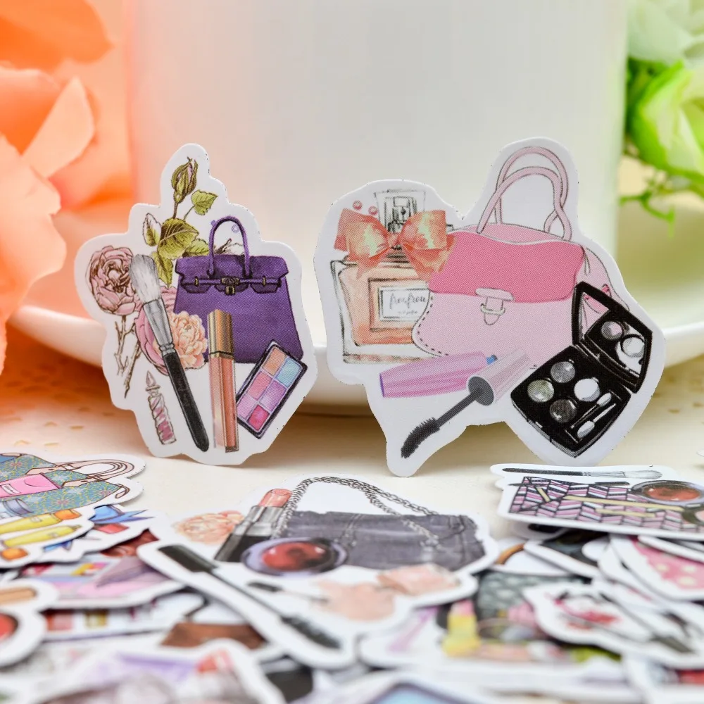 

30pcs Kawaii Girls small Cosmetics Sticker Self-made beauty woman bag Stickers/ DIY diary Book paper Sticker