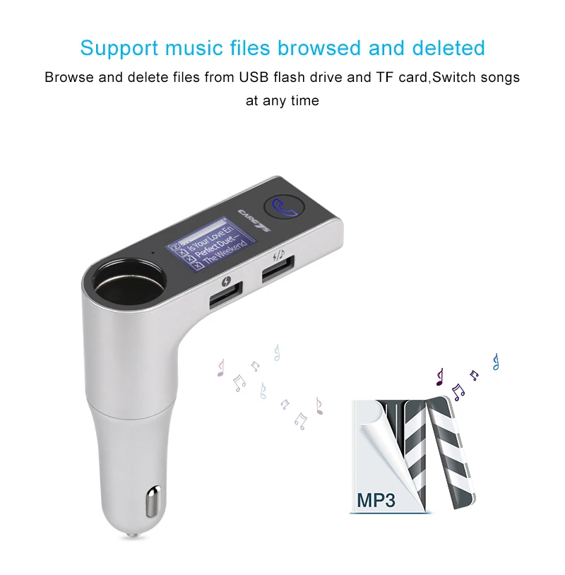 Urbanroad MP3 плеер автомобильное зарядное устройство FM передатчик Aux модулятор Bluetooth