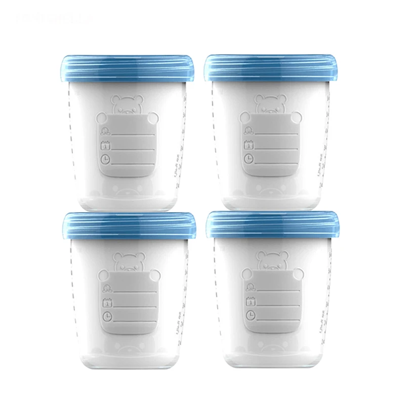 Baby Breast Milk Storage Bottle Collection Infant Newborn Food Freezer Container BPA Free Products Blue 180ml Capacity TY0379