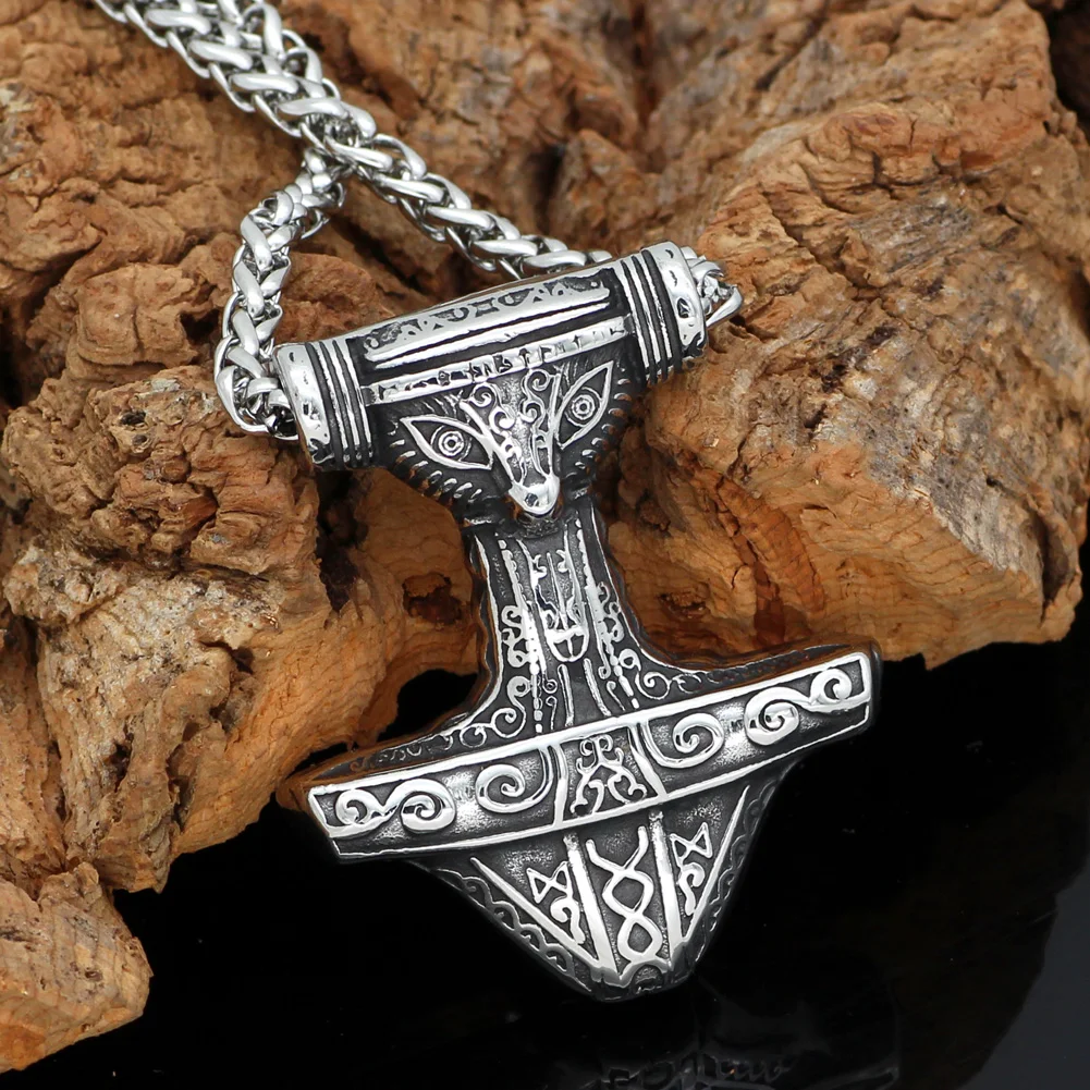 Скандинавский Викинг Odin Gungnir Амулет из нержавеющей стали Valknut ожерелье с подвеской в форме руны для мужчин