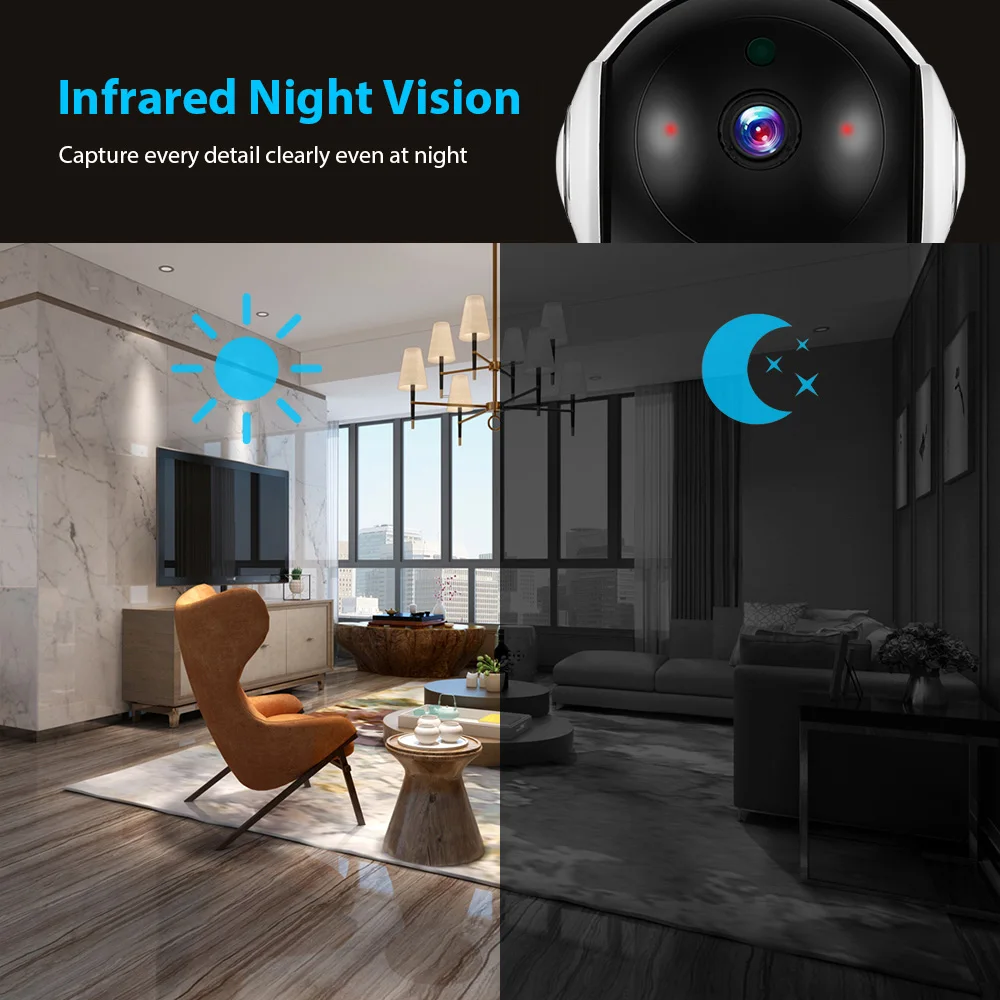 Ip камера V380 1080 P WiFi для домашней безопасности ip видеонаблюдения ночное видение