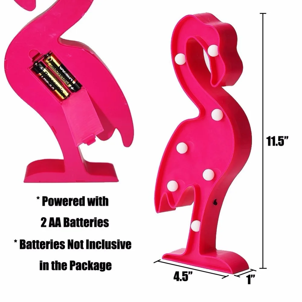  Cute LED Flamingo Unicorn Night Lights Marquee Sign Pineapple Cactus Star Luminary Wall Lamp Cartoo - 32821478039