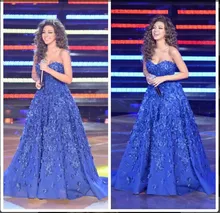 MF15 Neue abiye Myriam Fares Royal Blue Top Ernte Brautkleider Friesen Sweetheart Dubai Abendkleider Nacht Kleider gece elbisesi