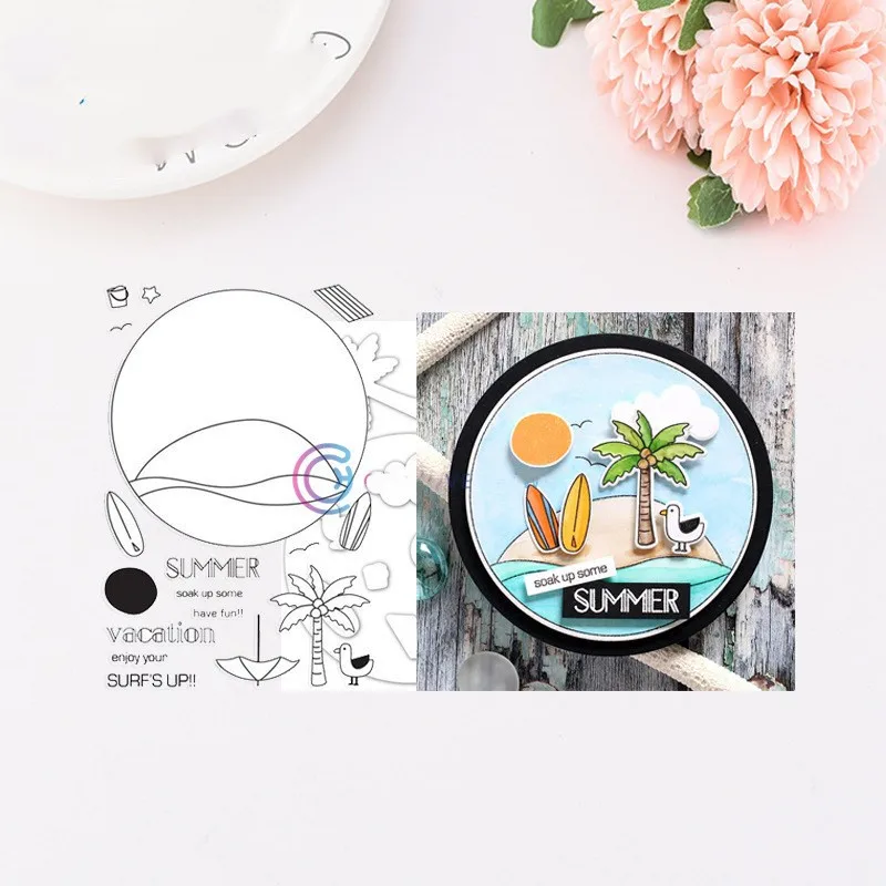 

Fish tank Transparent Clear stamp and cutting dies DIY Silicone Seals Scrapbooking /Card Making/Photo Album Decoration