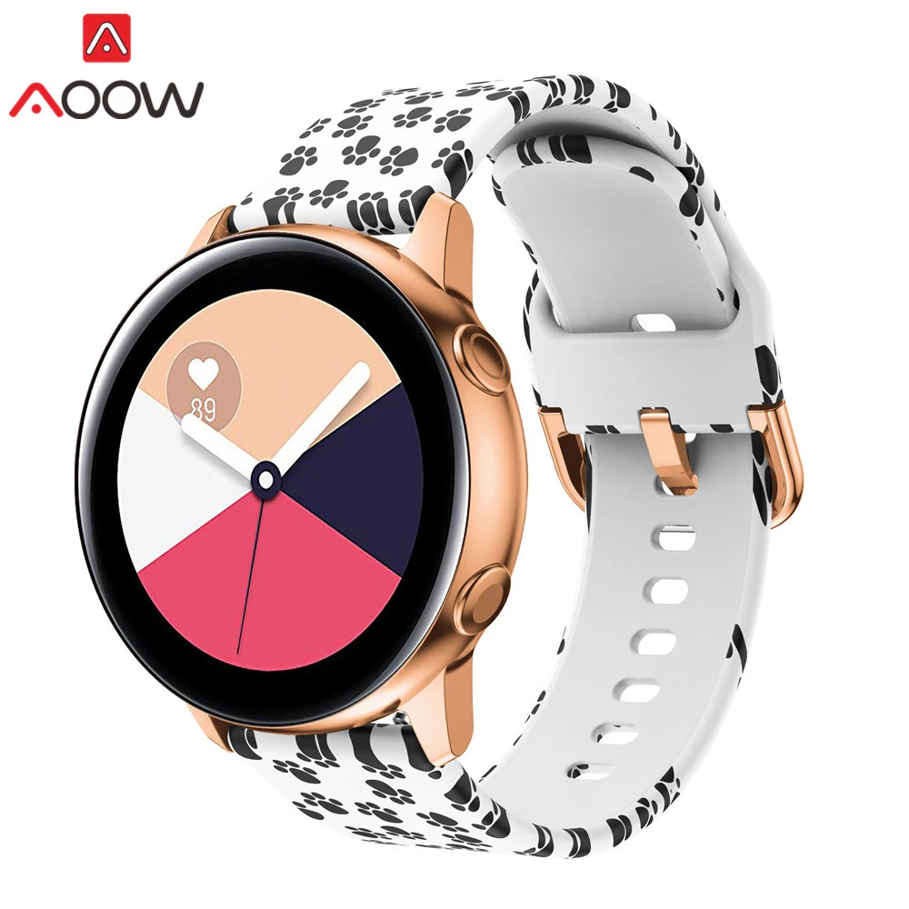 Силиконовый ремешок для часов Samsung Galaxy Watch Active 42 мм S2 Huami Amazfit Bip Леопардовый принт |