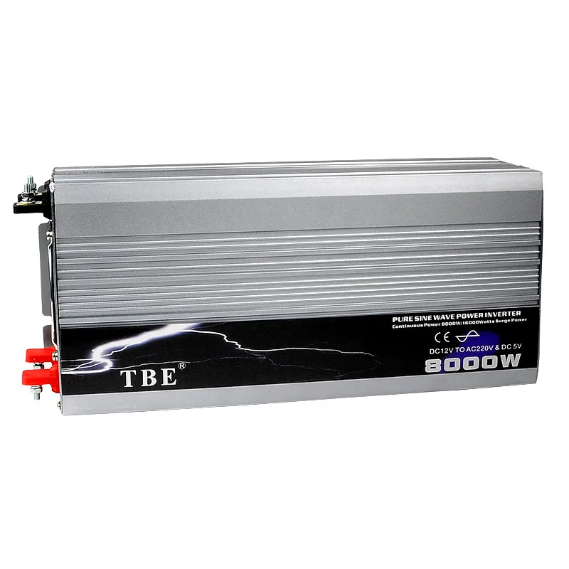 TBE 8000 W Мощность инвертор DC12V 24 V 48 V постоянного тока до AC220V 110 V авто Инвертор с чистым синусом Мощность преобразователь с USB разъем